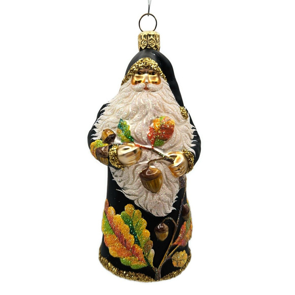 Patricia Breen From Little Acorns Black Santa Claus Fall Christmas Tree Ornament - Picture 1 of 9